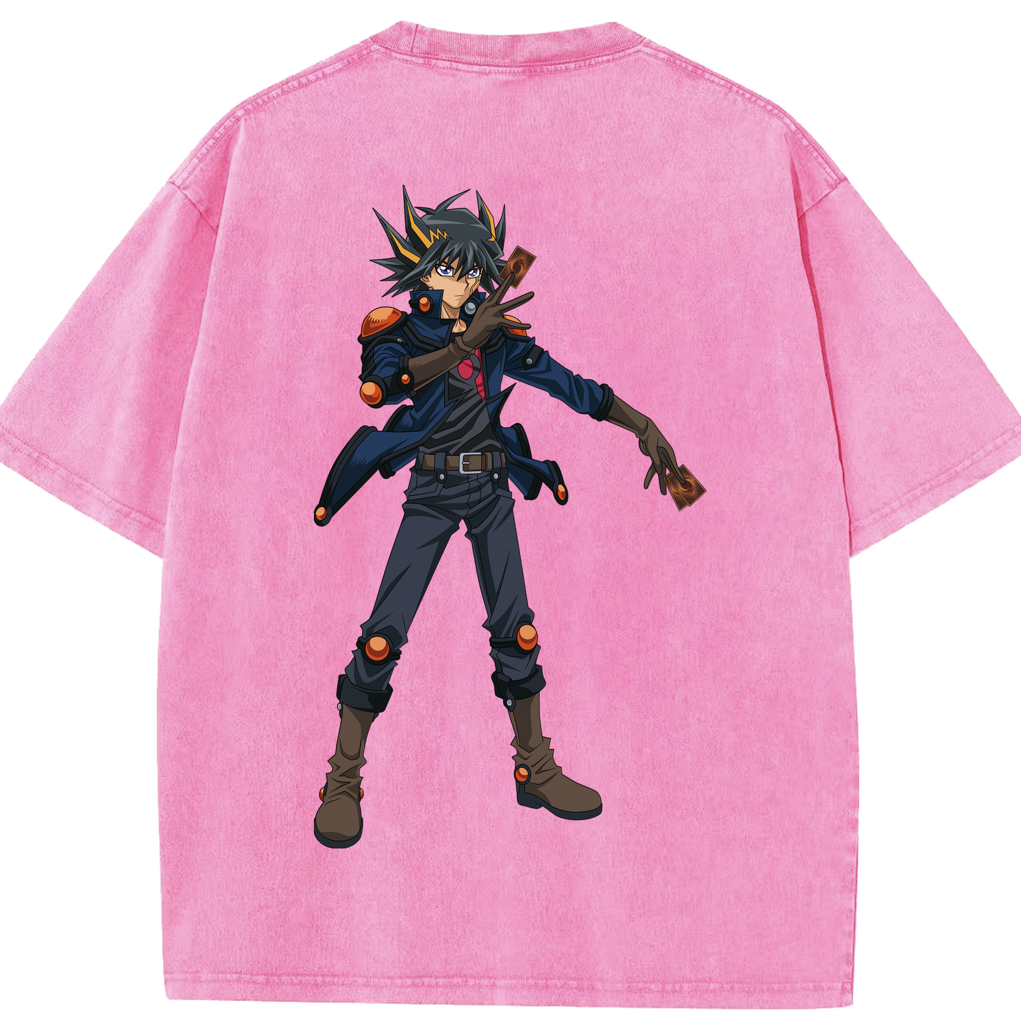 （画像用） 遊☆戯☆王 Yu-Gi-Oh! 綿100% ヴィンテージ風 半袖Tシャツ（背面プリント）